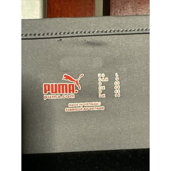 Puma Top Women Size Large Gray Short Sleeve T-Shirt Activewear - Picture 2 of 11